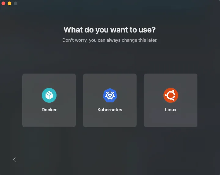機能の選択画面